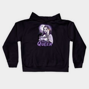 Horror Queen. Lily Munster illustration by BwanaDevilArt Kids Hoodie